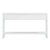 Rustic Entryway Console Table Long Sofa Table With Two Different Size Drawers And Bottom Shelf For Storage - Antique White - Image 12