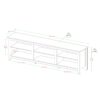 Modern Transitional 3 Shelf Open Storage 70" TV Stand For 80" TVs - White Wash - Image 2
