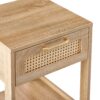 15.75" Rattan End Table With Drawer, Modern Nightstand, Side Table For Living Room, Bedroom - Natural - Image 13