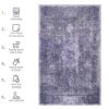 Maval - 2' X 3' Washable Area Rug - Anthracite - Image 7