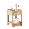 15.75" Rattan End Table With Drawer, Modern Nightstand, Side Table For Living Room, Bedroom - Natural - Image 5