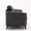 Callie - Woven Fabric Living Room Sofa, Loveseat (Set of 2) - Gray - Image 6