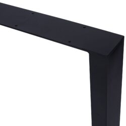 Square Table Legs 28X35", Wide Metal Table Legs, Heavy Duty Steel Desk Legs Table Leg Dining Table Legs Coffee Desk Leg (Set of 2) - Black
