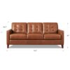 Aiden - Leather Sofa - Brown - Image 6