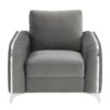 Wenona - Series 4 Pieces Living Room Set With A Coffee Table - Black / Gray - Image 15