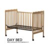 Crib 3 In 1 Convertible, Made Of Sustainable Pinewood, Non Toxic Finish, Comes With Locking Wheels, Wooden Nursery Furniture - Natural - Image 7