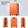 3 Piece Luggage Set Hardside Spinner Suitcase With Tsa Lock 20" 24" 28" Available - Orange - Image 5