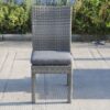 Balcones - Outdoor Wicker Dining Chairs With Cushions (Set of 8) - Gray / Dark Gray - Image 7
