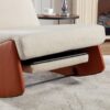 Modern Rocking Chair Recliner, Comfy Rocker Nursery Chair With Footrest, Accent Reading Chair, Upholstered Lounge Chair For Relaxing, Resting, Soft Padded Rocker For Indoor Living Room Bedroom - Orange - Image 15