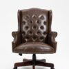 Executive Office Chair, High Back Reclining Comfortable Desk Chair With Smooth Glide Caster Wheels - Brown - Image 8