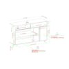 Contemporary Detailed Door Sideboard With Open Storage - Coastal Oak / Solid White - Image 6