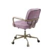 Siecross - Top Grain Leather Office Chair - Pink - Image 8