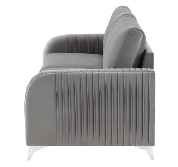 Wenona - Velvet Sofa - Gray