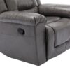 2 Seater Home Theater Recliner Manual Recliner Chair With A Storage Box And Two Cup Holders For Living Room - Gray - Image 17