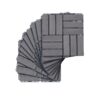 30 Piece Interlocking Deck Tiles Checker Pattern, Square Acacia Hardwood Outdoor Flooring For Patio, Bancony, Pool Side - Light Gray - Image 17