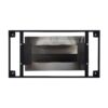 63" Modern Artificial Stone Crescent-Shaped Metal Legs, Can Accommodate 6-8 People - White / Black - Image 9