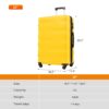 Luggage With Tsa Lock Spinner Wheels Hardside Expandable Luggage Travel Suitcase Check In Luggage ABS 28" - Yellow - Image 10
