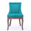 Ultra Side Dining Chair,Thickened Fabric Chairs With Neutrally Toned Solid Wood Legs, Bronze Nail Head (Set of 2) - Blue - Image 2