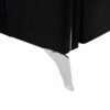 Hathaway - Velvet Fabric Sofa, Loveseat Living Room (Set of 2) - Black - Image 6