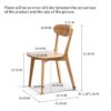 Simple Dining Chair, Solid Chair Table For Living Room Chair (Set of 4) - Natural - Image 20