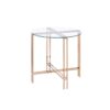 Veises - Clear Glass Top With End Table - Champagne - Image 5