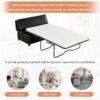 Twin Size Folding Ottoman Sleeper Bed With Mattress Convertible Guest Bed - Black - Image 3
