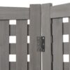 Air Conditioner Fence Screen Outside, Cedar Privacy Fence 3 Panels To Hide Ac & Trash Enclosure - Gray - Image 6