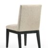 Jasper - 3 Piece Wide Contemporary Round Dining Table With Beige Fabric Chairs (Set of 3) - Ebony Black - Image 8