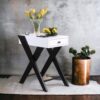Fierce - Accent Table With Built - In USB Port - White / Black - Image 11