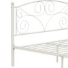 Full Unique Flower Sturdy System Metal Bed Frame With Headboard And Footboard - White - Image 7