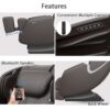 Bosscare - Massage Chair Recliner With Zero Gravity, Full Body Airbag Massage Chair With Bluetooth Speaker, Foot Roller Brown - Brown - Image 6