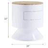Otith - Accent Table With Display And Utility Function - White - Image 3