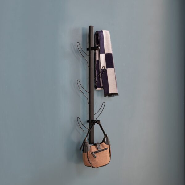 Entryway Mounted Accent Coat Rack, Mounted Rack For Bathroom - Black