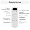 Wooden Ceiling Fan With 18W Led Light 3 Solid Wood Blades Remote Control Reversible Dc Motor For Home - Silver - Image 9