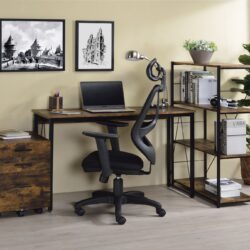 Zaidin - Writing Desk - Weathered Oak / Black