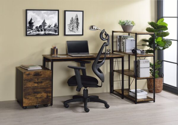 Zaidin - Writing Desk - Weathered Oak / Black
