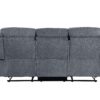 Zubaida - Two Tone Velvet 3 Piece Recliner Living Room Set - Gray - Image 2