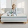 10" Twin Size Cool Gel Memory Foam Innerspring Hybrid Mattress - White - Image 5