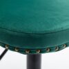 Swivel Velvet Barstools Adjusatble Seat Height, Modern Upholstered Bar Stools With Backs Comfortable Tufted For Home Pub And Kitchen Island (Set of 2) - Green - Image 12