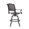 Patio Outdoor Aluminum Bar Stool With Cushion (Set of 2) - Dupione Brown - Image 7