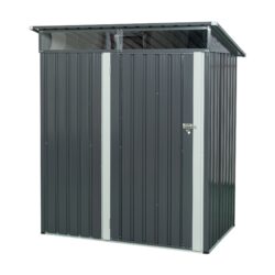 Tc53G Outdoor Metal Storage Shed Transparent Plate - Gray
