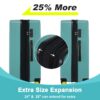 Contrast Color Hardshell Luggage 24" Expandable Spinner Suitcase With Tsa Lock Lightweight - Teal Blue - Image 5