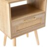 15.75" Rattan End Table With Drawer And Solid Wood Legs, Modern Nightstand, Side Table For Living Room, Bedroom - Natural - Image 12