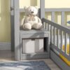 Twin Size House-Style Headboard Floor Bed With Fence Guardrails Without Cushion - Gray - Image 5