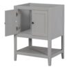 Bathroom Vanity Base Only, Soild Wood Frame, Bathroom Storage Cabinet With Doors And Open Shelf - Gray - Image 12