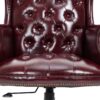 Executive Office Chair, High Back Reclining Comfortable Desk Chair With Smooth Glide Caster Wheels - Burgundy - Image 10