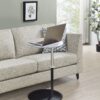 Orbit - End Table With Height Adjustable Marble Textured Top - Gray - Image 4