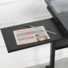 Hand Crank Adjustable Drafting Table Drawing Desk With 2 Metal Drawers With Stool - Black - Image 5