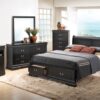 Louis Phillipe - King Storage Bed - Black - Image 4