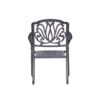 Patio Outdoor Aluminum Dining Armchair With Cushion (Set of 2) - Cast Silver - Image 3